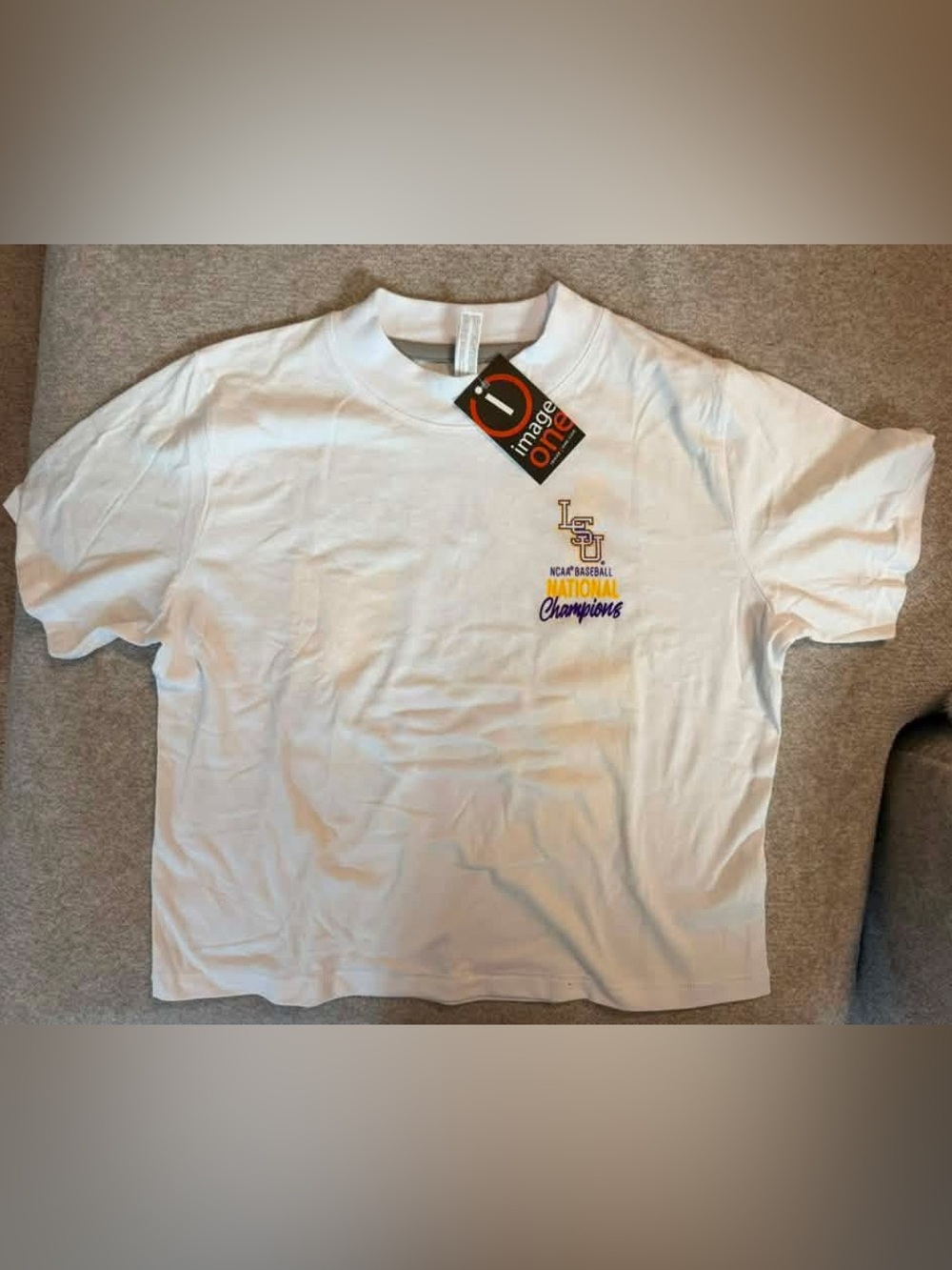 LSU White National Champions NCAA Baseball Tee